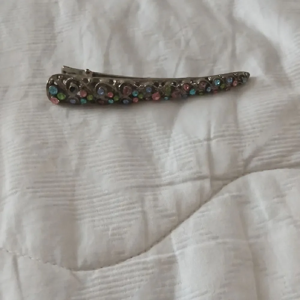 Multicolor Jeweled Hair Clip
